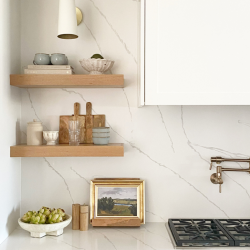 shelf layering decor