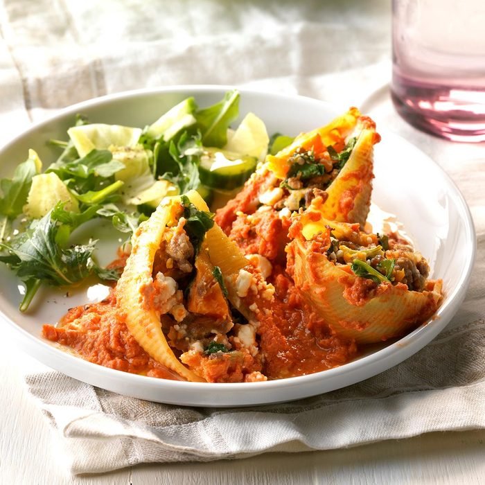 Butternut squash and sausage stuffed shells, five fall recipes