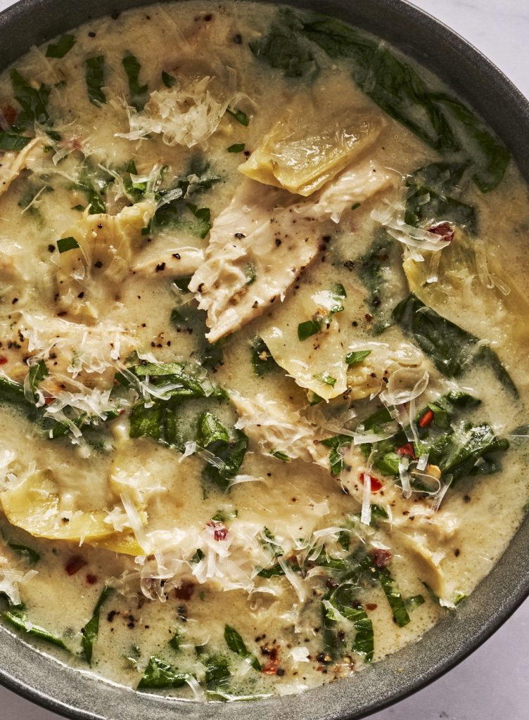 Chicken Spinach Artichoke Soup