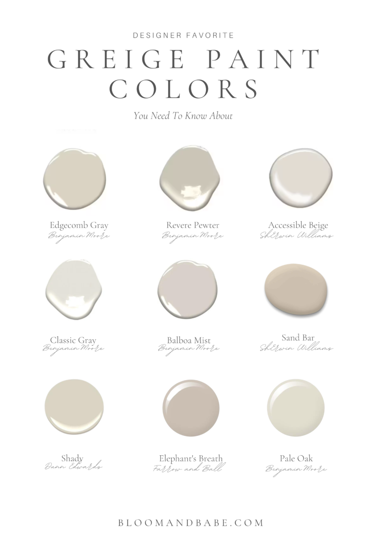 10 Greige Paint Colors You Should Know About - BLOOM AND BABE