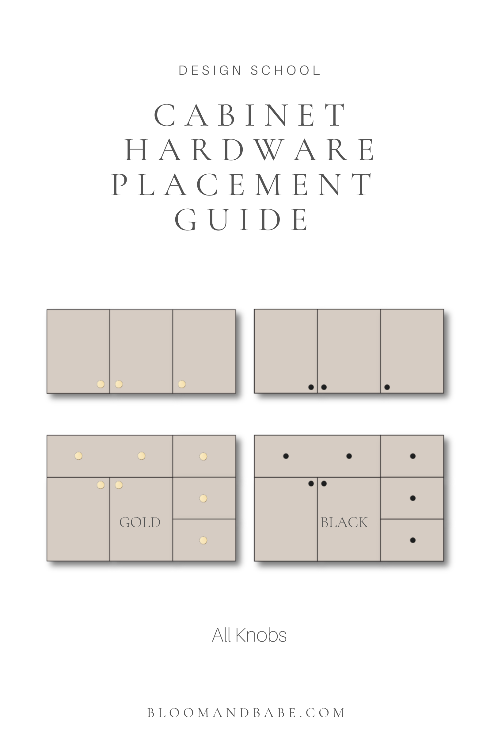Easy Cabinet Hardware Placement Guide - BLOOM AND BABE