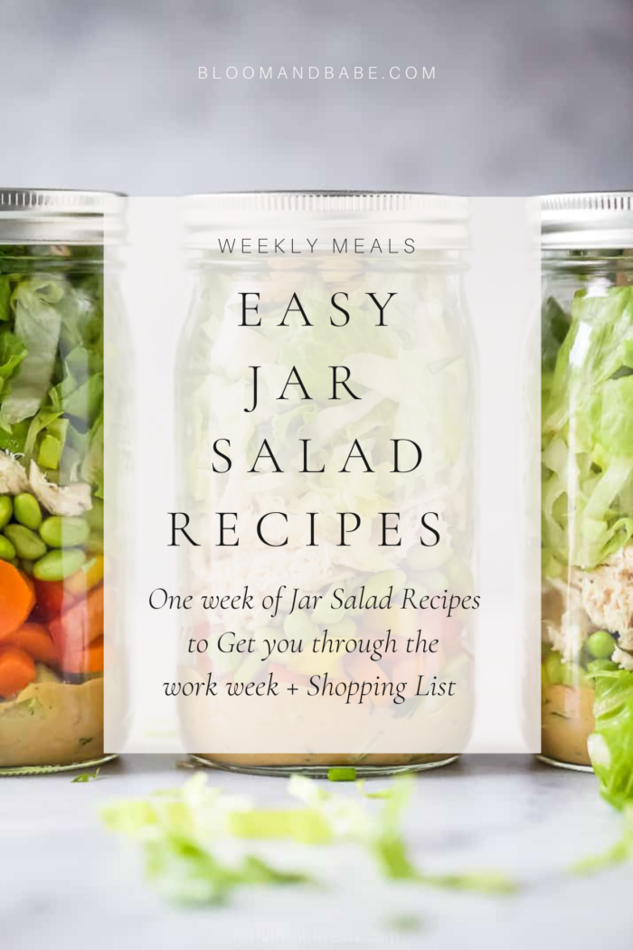 Salad in a Jar Recipes (Lunch for a Week!)